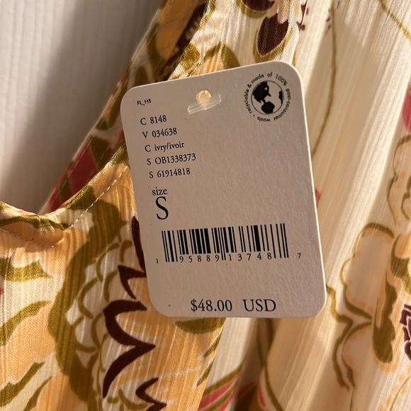 Free People floral tie tank top - Picture 2 of 3